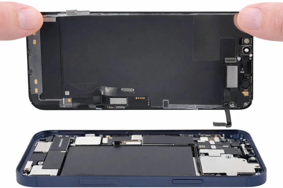 Unbranded device detail illustrating charging repair