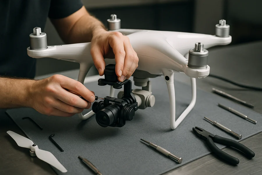 Drones repair illustration